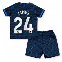 Camisa de Futebol Chelsea Reece James #24 Equipamento Secundário Infantil 2023-24 Manga Curta (+ Calças curtas)